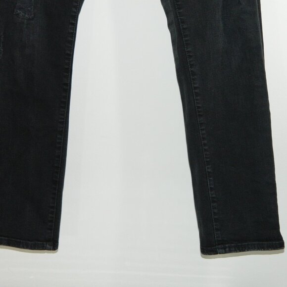 2 for/$25 AERO Men's Distressed Slim Black Denim Jeans Areopostale Size 34 x 30 - Picture 6 of 12